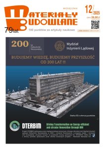 DTERBIM featured on the cover of Materiały Budowlane journal